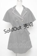 axes femme POETIQUE / ケープ付ロングベスト  黒 S-25-05-03-042-AX-TO-HR-ZS