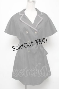 axes femme POETIQUE / ケープ付ロングベスト  黒 S-25-05-03-042-AX-TO-HR-ZS