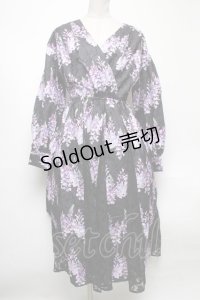 axes femme / カシュクールワンピース  黒 S-25-05-03-043-AX-OP-HR-ZS