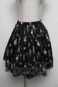 Emily Temple cute / 裾レーススカート  黒 S-25-05-05-051-ET-SK-AS-ZS
