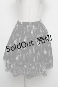 Emily Temple cute / 裾レーススカート  黒 S-25-05-05-051-ET-SK-AS-ZS
