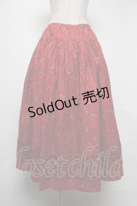 PINK HOUSE / PINK HOUSE×Vermeerist BEAMS花柄スカート  赤 S-25-05-05-052-LO-SK-AS-ZS