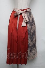 axes femme / レース切替バイカラースカート  オレンジ S-25-05-05-053-AX-SK-AS-ZS