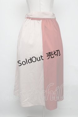 画像2: axes femme / レース切替バイカラースカート  オレンジ S-25-05-05-053-AX-SK-AS-ZS