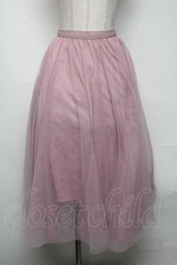 画像1: axes femme / ロングチュールスカート  ピンク S-25-05-05-054-AX-SK-AS-ZS