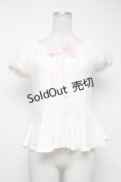 画像1: Angelic Pretty / ホイップチュールカットソー  オフ S-25-05-05-057-AP-TO-AS-ZS