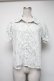 画像1: axes femme POETIQUE / レースラッフルフリル半袖ブラウス  オフ S-25-05-05-058-AX-BL-AS-ZS (1)
