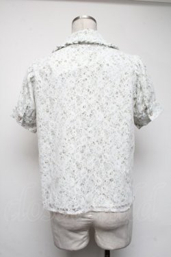 画像2: axes femme POETIQUE / レースラッフルフリル半袖ブラウス  オフ S-25-05-05-058-AX-BL-AS-ZS