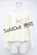Angelic Pretty / 大きめレースのカットカーディガン  イエロー S-25-05-05-059-AP-TO-AS-ZS