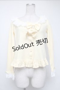 Angelic Pretty / 大きめレースのカットカーディガン  イエロー S-25-05-05-059-AP-TO-AS-ZS