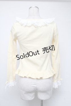 画像2: Angelic Pretty / 大きめレースのカットカーディガン  イエロー S-25-05-05-059-AP-TO-AS-ZS