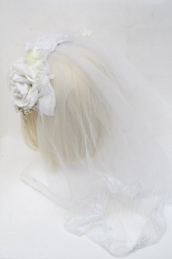 画像4: LOLITA / ヴェール付きカチューシャ  白 S-25-05-05-1004-LO-AC-AS-ZS
