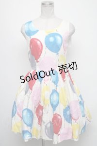 MILK / Happinessバルーンワンピース  アイボリーベース S-25-05-05-1046-ML-OP-AS-ZS