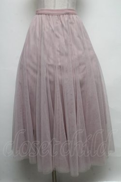 画像1: axes femme / ロングチュールスカート  ピンク S-25-05-05-1047-AX-SK-HR-ZS
