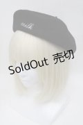 【SALE】MILK / ロゴ刺繍ベレー  黒 S-25-05-05-1005-ML-AC-HR-ZT274