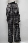 TRAVAS TOKYO / ボンテージデザインチェックパンツ  グレー S-25-05-05-1052-PU-TO-AS-ZS