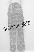 TRAVAS TOKYO / ボンテージデザインチェックパンツ  グレー S-25-05-05-1052-PU-TO-AS-ZS