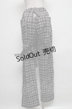 画像2: TRAVAS TOKYO / ボンテージデザインチェックパンツ  グレー S-25-05-05-1052-PU-TO-AS-ZS