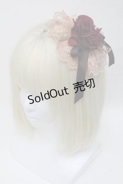 画像1: Mary Magdalene / ロゼットヘッドドレス  ワイン S-25-05-05-1006-CL-ZA-HR-ZS