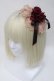 画像1: Mary Magdalene / ロゼットヘッドドレス  ワイン S-25-05-05-1006-CL-ZA-HR-ZS (1)