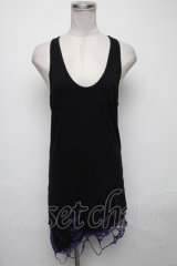 CIVARIZE / Poisonous クラッシュ加工フェイクレイヤードタンクトップ 44 黒ｘ紫 S-25-05-05-1015-GO-TO-AS-ZS