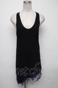 CIVARIZE / Poisonous クラッシュ加工フェイクレイヤードタンクトップ 44 黒ｘ紫 S-25-05-05-1015-GO-TO-AS-ZS