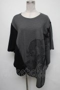 Qutie Frash / 龍ptドルマン切替トップス  グレー S-25-05-05-1017-QU-TO-HR-ZS