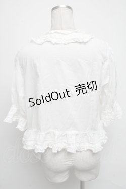 画像2: PINK HOUSE / ローンボレロ風ブラウス  白 S-25-05-05-1022-LO-BL-AS-ZS
