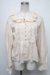 PINK HOUSE / フリル襟付きローンブラウス  オフ S-25-05-05-1023-LO-BL-AS-ZS