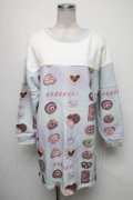 MILK //COOKIE GIRLトレーナーワンピース  サックス S-25-05-05-1024-ML-OP-AS-ZS