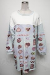 MILK //COOKIE GIRLトレーナーワンピース  サックス S-25-05-05-1024-ML-OP-AS-ZS
