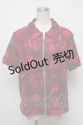 h.ANARCHY / 半袖チェックシャツ  赤 S-25-05-05-1025-HN-BL-AS-ZS