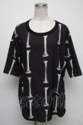 Drug Honey / ボーンptトップス  黒 S-25-05-05-1029-PU-TS-HR-ZS