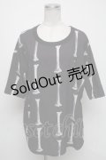 Drug Honey / ボーンptトップス  黒 S-25-05-05-1029-PU-TS-HR-ZS
