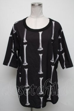 画像1: Drug Honey / ボーンptトップス  黒 S-25-05-05-1029-PU-TS-HR-ZS