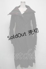 h.NAOTO / ガーゼロングジャケット  黒ｘ赤 S-25-05-05-1030-HN-JA-HR-ZS