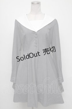 画像1: NO.S PROJECT / セーラーワンピース L グレー S-25-05-05-1036-LO-OP-HR-ZS