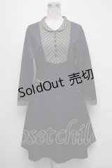 F i.n.t / チェックヨーク切替ワンピース  紺 S-25-05-05-1038-CA-OP-HR-ZT351