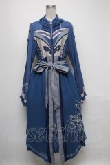 Ozz oneste / フロントZIPデザインロングカーディガン  ブルー S-25-05-05-1039-OO-TO-AS-ZS