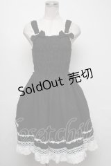 BABY,THE STARS SHINE BRIGHT / シャーリングプリンセスジャンパースカート  黒ｘ白 S-25-05-05-1042-BA-OP-AS-ZS