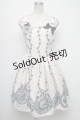 Innocent World /  薔薇の懐中時計ブローチジャンパースカート M オフ S-25-05-05-1045-IW-OP-ET-ZS