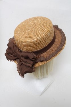 画像2: Angelic Pretty / サテンリボンストローハット  ブラウン S-25-05-05-014-AP-AC-HR-ZS