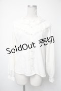 axes femme POETIQUE / リボン襟フリルブラウス  オフ S-25-05-05-017-AX-BL-AS-ZS