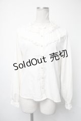 axes femme POETIQUE / リボン襟フリルブラウス  オフ S-25-05-05-017-AX-BL-AS-ZS
