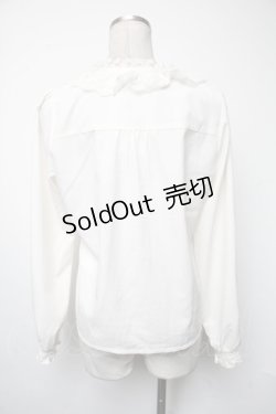 画像2: axes femme POETIQUE / リボン襟フリルブラウス  オフ S-25-05-05-017-AX-BL-AS-ZS