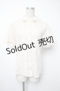 axes femme POETIQUE / お花モチーフ襟ブラウス  ベージュ S-25-05-05-018-AX-BL-HR-ZS