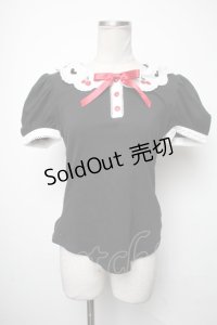 Angelic Pretty / Lovely Cherryカットソー  黒 S-25-05-05-027-AP-TO-HR-ZS