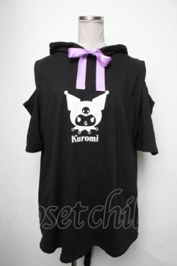 画像1: CIVARIZE / サンリオキャラクタースペシャルアイテム　クロミカッティング半袖パーカー  黒 S-25-05-05-030-GO-TO-AS-ZS