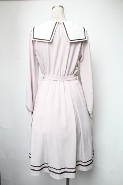 画像2: axes femme POETIQUE / ウサギ刺繍セーラーワンピース【多屋来夢コラボ】  ピンク S-25-05-05-035-AX-OP-AS-ZS