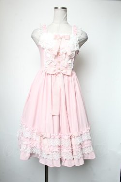 画像1: Angelic Pretty / Romantic Poemジャンパースカート  ピンク S-25-05-05-046-AP-OP-AS-ZS